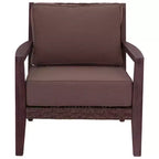 Courtyard Casual Bridgeport II Club Chair Stained Eucalyptus Wood KD Sunbrella Fabric