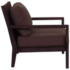 Courtyard Casual Bridgeport II Club Chair Stained Eucalyptus Wood KD Sunbrella Fabric