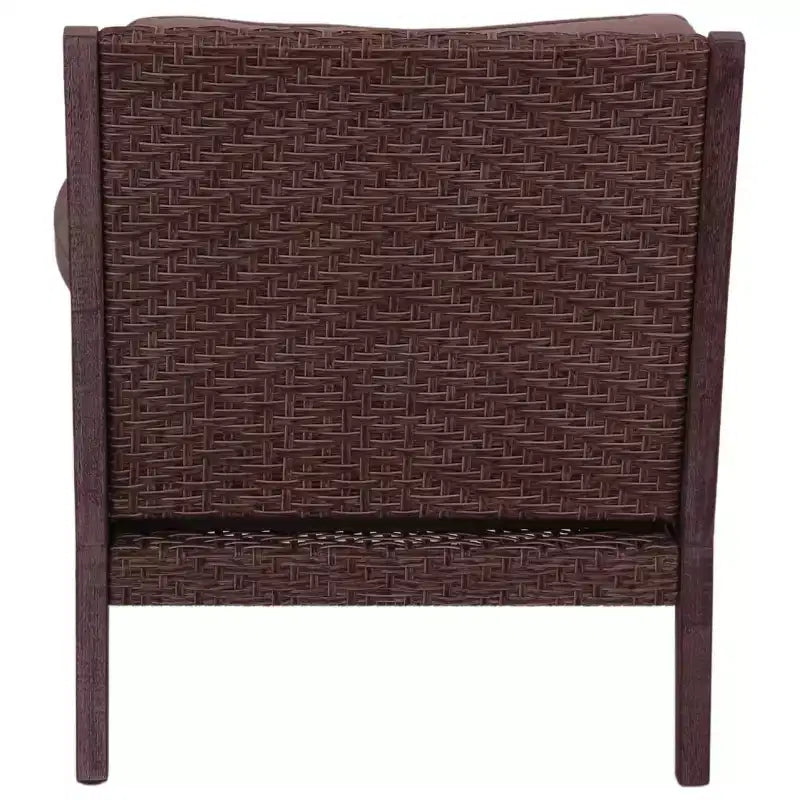 Courtyard Casual Bridgeport II Club Chair Stained Eucalyptus Wood KD Sunbrella Fabric