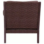 Courtyard Casual Bridgeport II Club Chair Stained Eucalyptus Wood KD Sunbrella Fabric