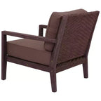 Courtyard Casual Bridgeport II Club Chair Stained Eucalyptus Wood KD Sunbrella Fabric