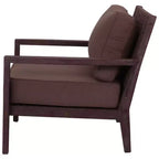 Courtyard Casual Bridgeport II Club Chair Stained Eucalyptus Wood KD Sunbrella Fabric