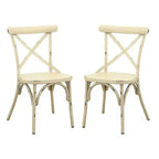 Courtyard Casual Brookwood X Back Chair Alum in Hand Brushed Finish Price is for a Pack of 2