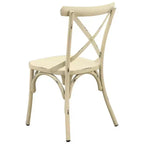 Courtyard Casual Brookwood X Back Chair Alum in Hand Brushed Finish Price is for a Pack of 2