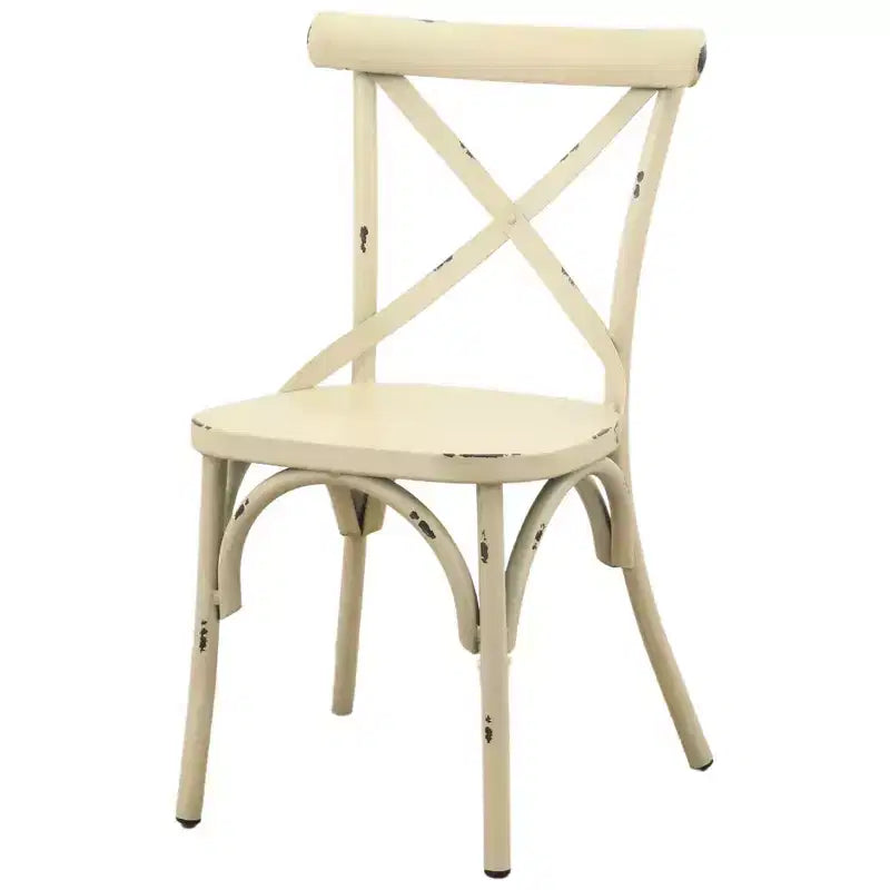 Courtyard Casual Brookwood X Back Chair Alum in Hand Brushed Finish Price is for a Pack of 2