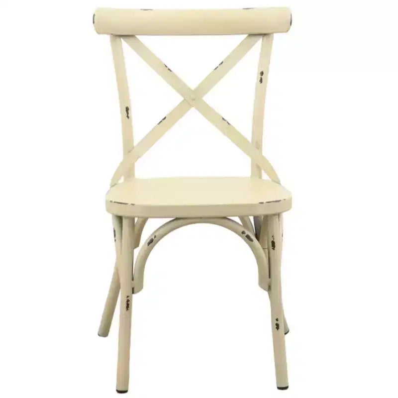 Courtyard Casual Brookwood X Back Chair Alum in Hand Brushed Finish Price is for a Pack of 2