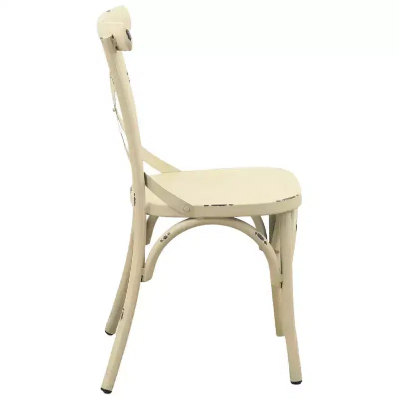 Courtyard Casual Brookwood X Back Chair Alum in Hand Brushed Finish Price is for a Pack of 2