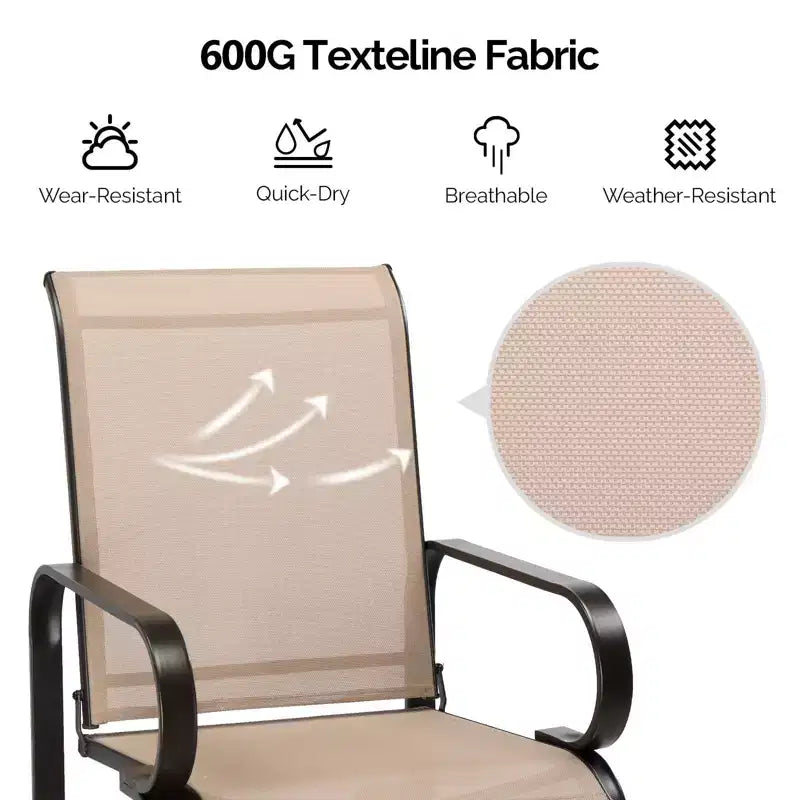 Karl Home | Iron Frame Textilene-clothed Patio Glider