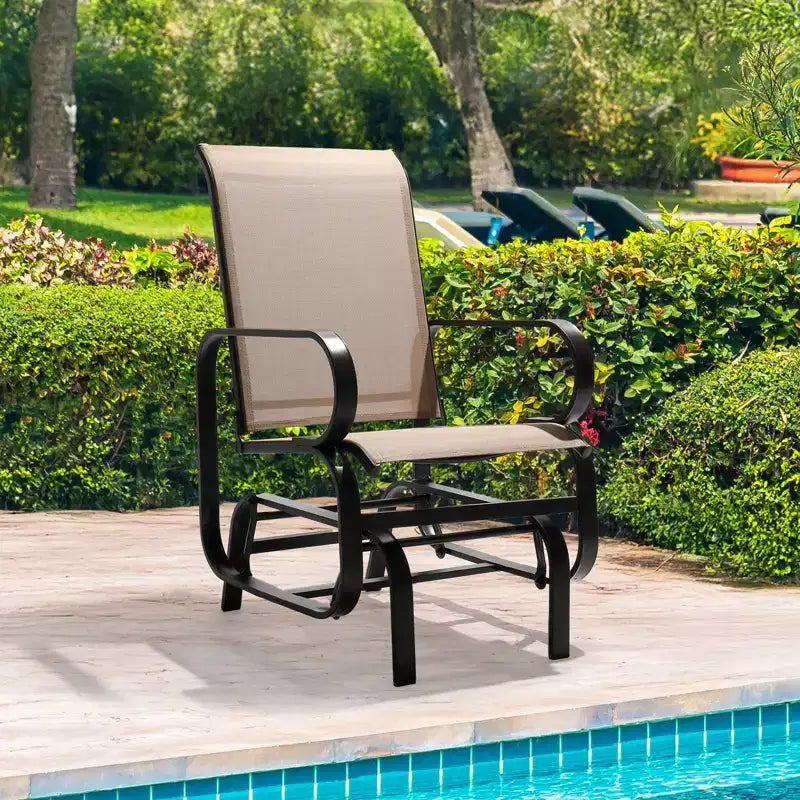 Karl Home | Iron Frame Textilene-clothed Patio Glider