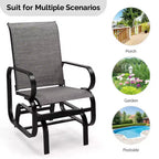 Karl Home | Iron Frame Textilene-clothed Patio Glider