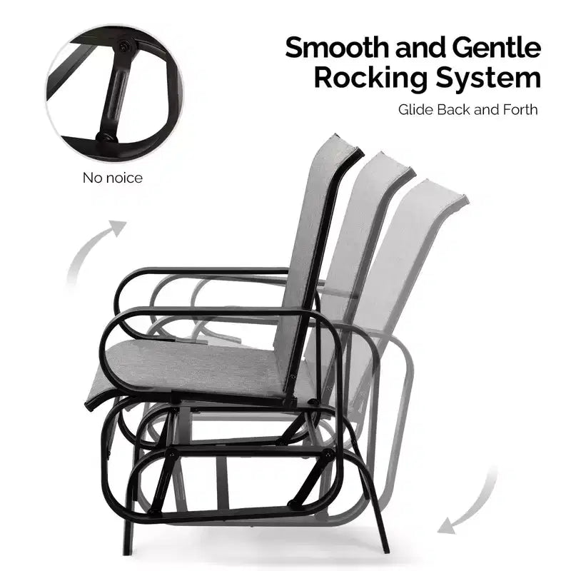 Karl Home | Iron Frame Textilene-clothed Patio Glider
