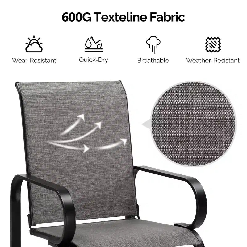 Karl Home | Iron Frame Textilene-clothed Patio Glider