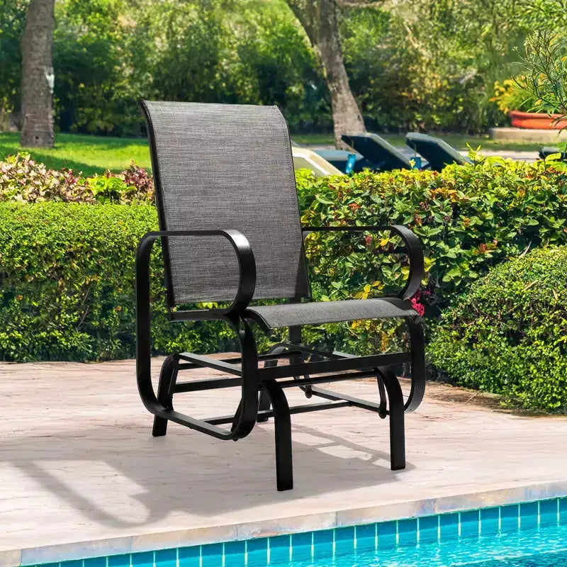 Karl Home | Iron Frame Textilene-clothed Patio Glider
