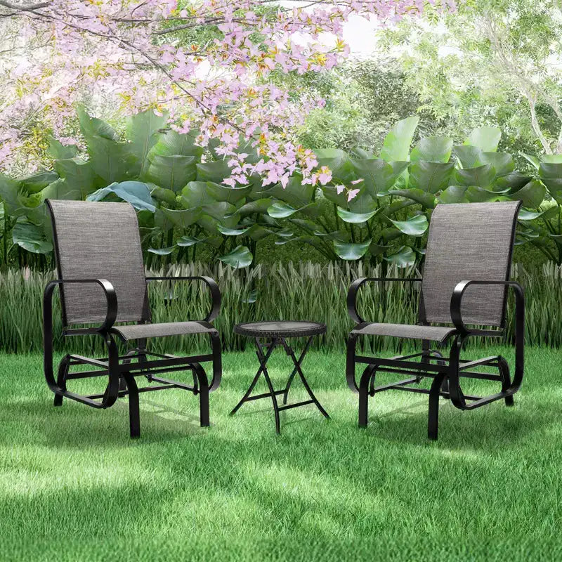 Karl Home | Iron Frame Textilene-clothed Patio Glider