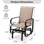 Karl Home | Iron Frame Textilene-clothed Patio Glider