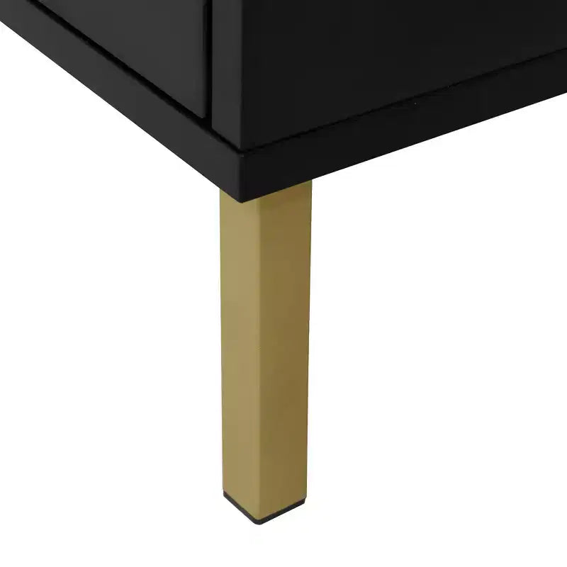 MAYEERTY Scarpiere in Rattan con 3 Ante, Scarpiera Moderna da Ingresso Nera