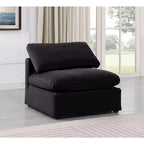 Meridian Furniture Sedia Senza Braccioli in Velluto Indulge