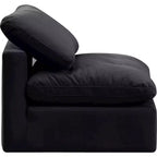 Meridian Furniture Sedia Senza Braccioli in Velluto Indulge