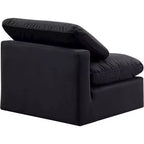 Meridian Furniture Sedia Senza Braccioli in Velluto Indulge