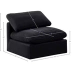 Meridian Furniture Sedia Senza Braccioli in Velluto Indulge