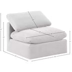 Meridian Furniture Sedia Senza Braccioli in Velluto Indulge