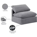 Meridian Furniture Sedia Senza Braccioli in Velluto Indulge