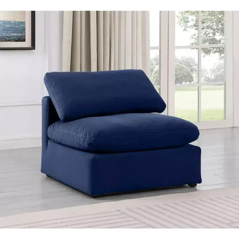 Meridian Furniture Sedia Senza Braccioli in Velluto Indulge