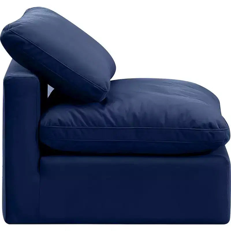 Meridian Furniture Sedia Senza Braccioli in Velluto Indulge