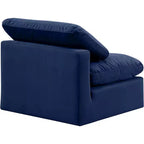 Meridian Furniture Sedia Senza Braccioli in Velluto Indulge