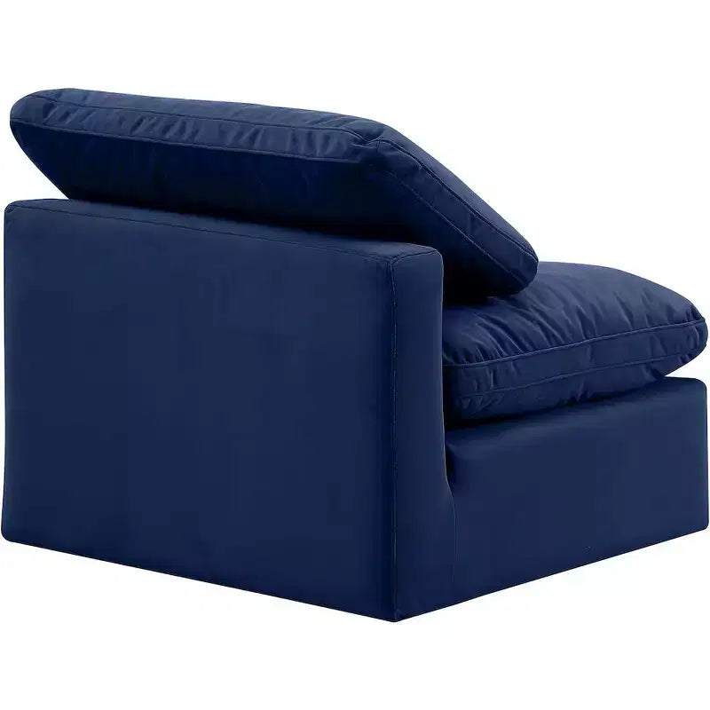 Meridian Furniture Sedia Senza Braccioli in Velluto Indulge