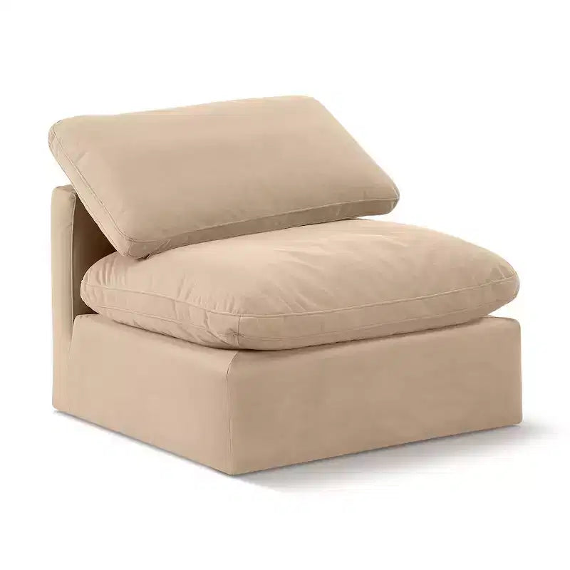 Meridian Furniture Sedia Senza Braccioli in Velluto Indulge