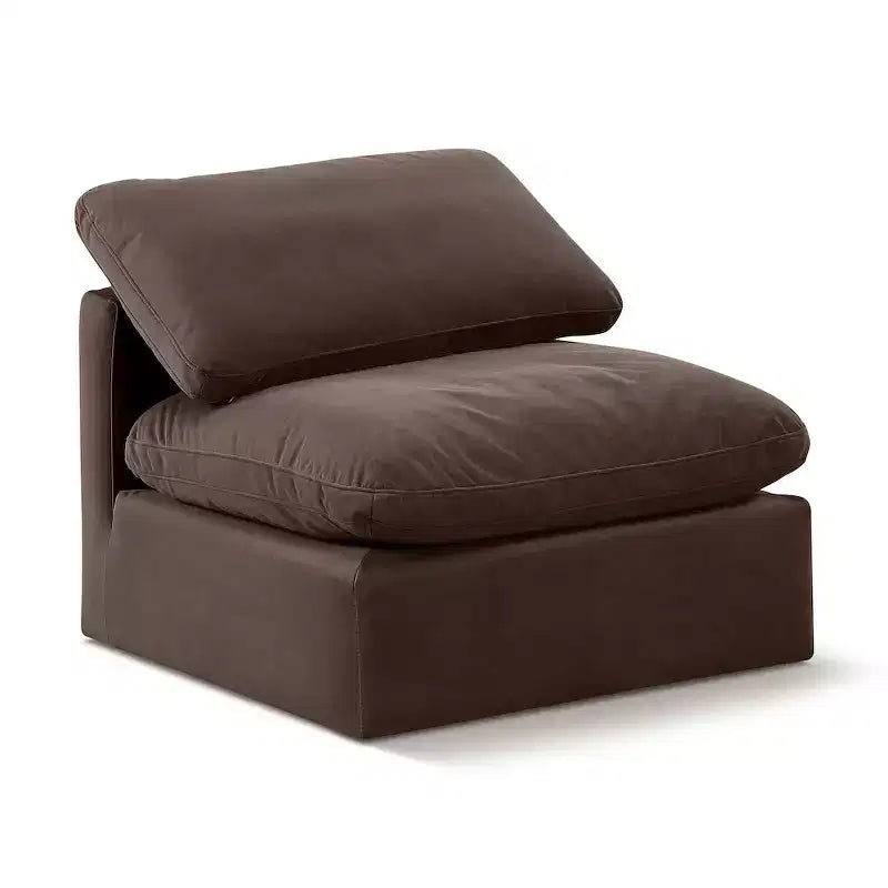 Meridian Furniture Sedia Senza Braccioli in Velluto Indulge