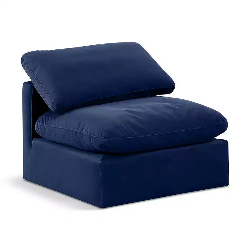 Meridian Furniture Sedia Senza Braccioli in Velluto Indulge