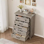 5 Dresser for Bedroom, 41.3 Tall Vertical Drawer Dresser with Large Storage, Freestanding Wooden Closet Chest for Bedroom, Living Room