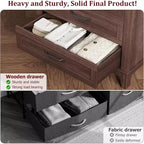 5 Dresser for Bedroom, 41.3 Tall Vertical Drawer Dresser with Large Storage, Freestanding Wooden Closet Chest for Bedroom, Living Room