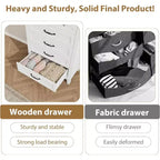 5 Dresser for Bedroom, 41.3 Tall Vertical Drawer Dresser with Large Storage, Freestanding Wooden Closet Chest for Bedroom, Living Room
