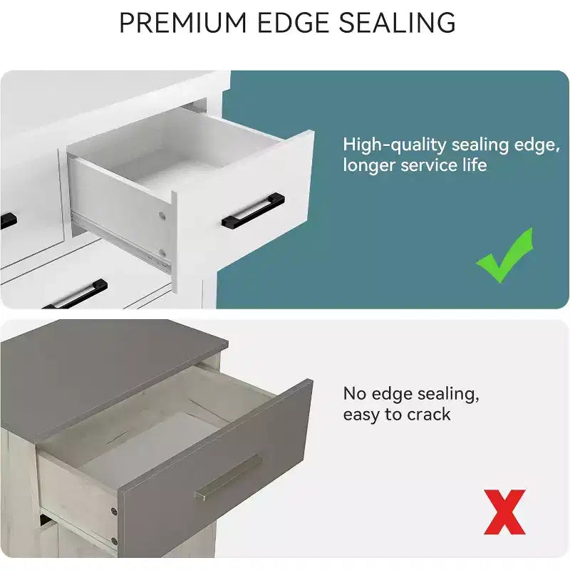 Cassettiera a 6 cassetti per camera da letto, cassettiera alta 45 cm grigia con contenitore, cassettiera in legno per armadio per camera da letto, soggiorno, ingresso