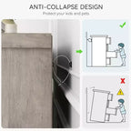 Cassettiera a 6 cassetti per camera da letto, cassettiera alta 45 cm grigia con contenitore, cassettiera in legno per armadio per camera da letto, soggiorno, ingresso
