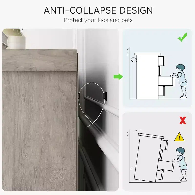 Cassettiera a 6 cassetti per camera da letto, cassettiera alta 45 cm grigia con contenitore, cassettiera in legno per armadio per camera da letto, soggiorno, ingresso