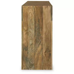 Tavolo console a 4 ripiani Luzmanacy di Signature Design by Ashley, in legno massello di mango marrone naturale