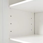 MAYEERTY Isola da Cucina con Piano Pieghevole Carrello da Cucina con Contenitore, Scaffale Estraibile, Portasciugamani e Cassetto, Carrello da Cucina su Ruote, Bianco