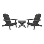 Christopher Knight Home Malibu Outdoor Acacia Wood 3 Piece Adirondack Chat Set