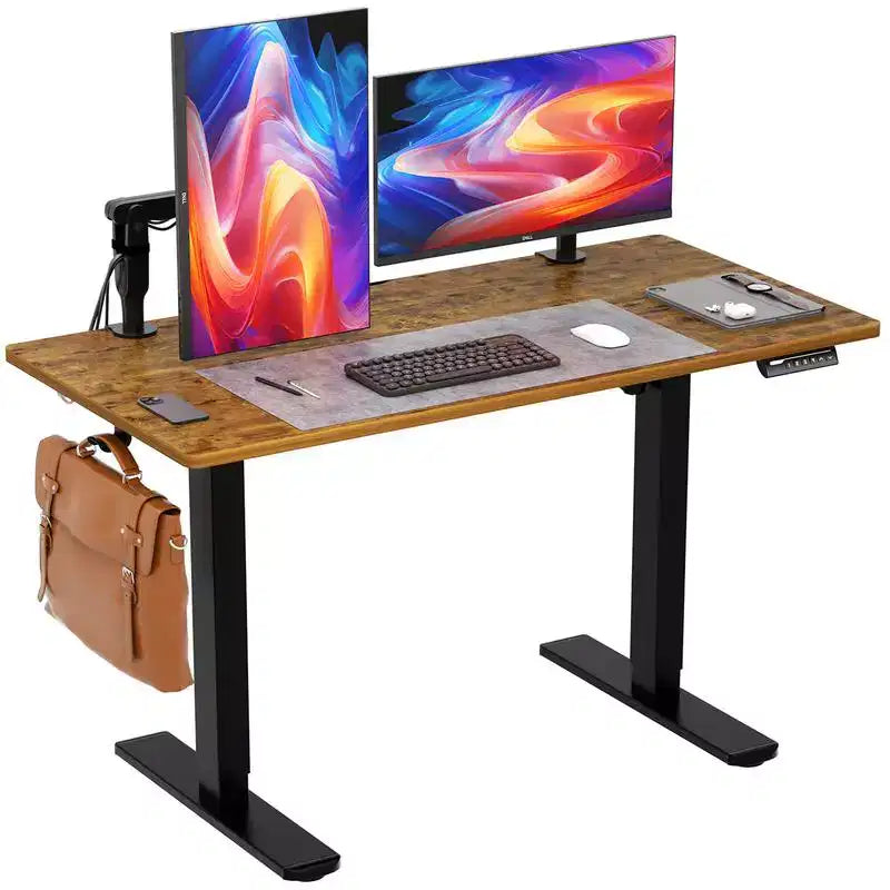 ErGear Height Adjustable Electric Standing Desk, 63 x 28 Inches Sit Stand up Desk, Large Memory Computer Home Office Desk with Two-Piece Desktop