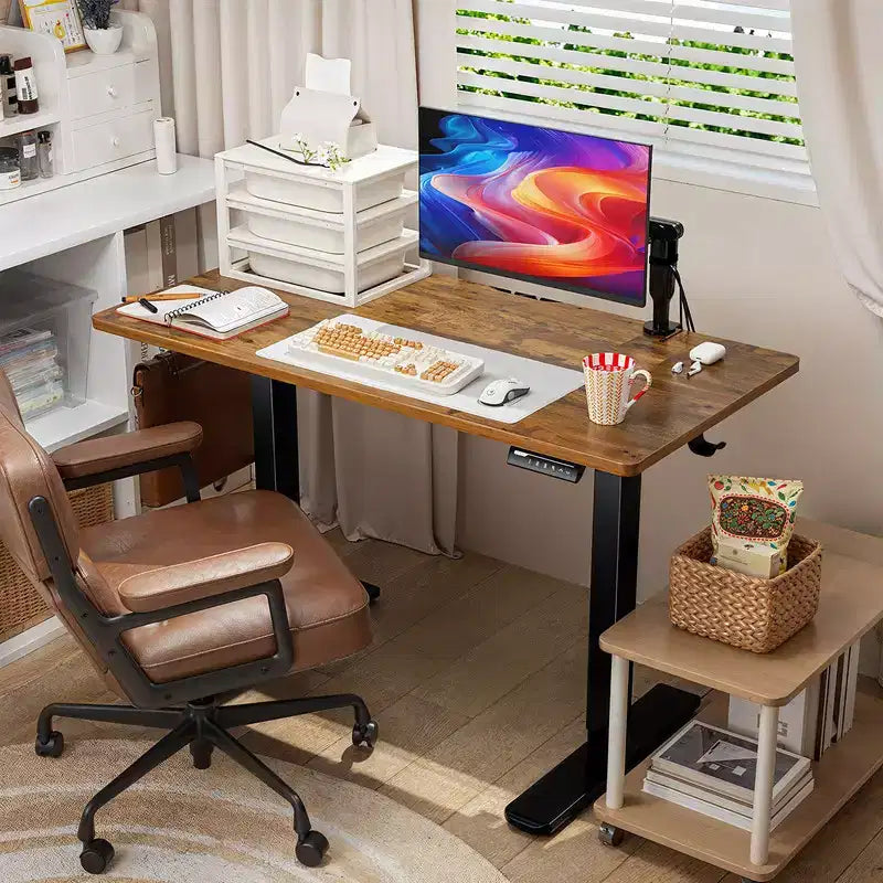 Scrivania elettrica regolabile in altezza ErGear, 160 x 70 cm, scrivania sit-stand, ampia scrivania da ufficio con memoria e piano in due pezzi
