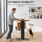 Scrivania elettrica regolabile in altezza ErGear, 160 x 70 cm, scrivania sit-stand, ampia scrivania da ufficio con memoria e piano in due pezzi