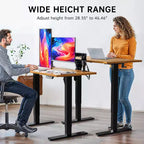 Scrivania elettrica regolabile in altezza ErGear, 160 x 70 cm, scrivania sit-stand, ampia scrivania da ufficio con memoria e piano in due pezzi