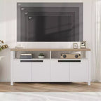 Acekool 63 TV Stand for TVs up to 70, Farmhouse Media Console with Storage Cabinets and Adjustable Shelves, Entertainment Center