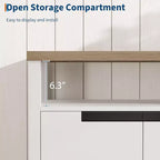 Acekool 63 TV Stand for TVs up to 70, Farmhouse Media Console with Storage Cabinets and Adjustable Shelves, Entertainment Center