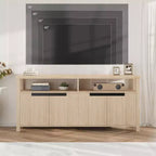 Acekool 63 TV Stand for TVs up to 70, Farmhouse Media Console with Storage Cabinets and Adjustable Shelves, Entertainment Center