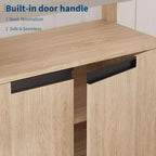 Acekool 63 TV Stand for TVs up to 70, Farmhouse Media Console with Storage Cabinets and Adjustable Shelves, Entertainment Center